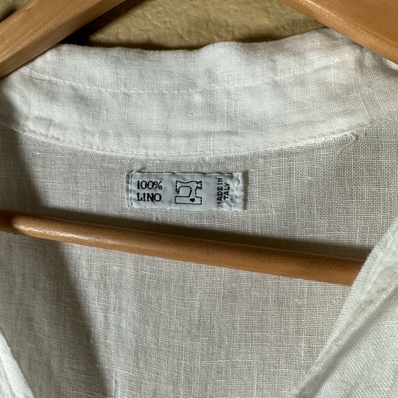 White Linen Blouse - Picture 3 of 7